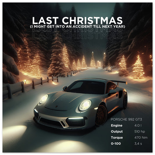 Porsche 992 GT3 - Christmas Poster