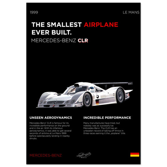 Mercedes CLR - Racing Poster