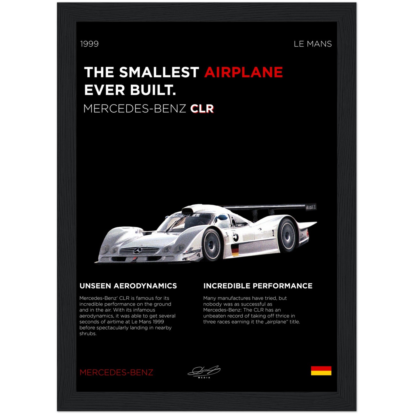 Mercedes CLR - Racing Poster