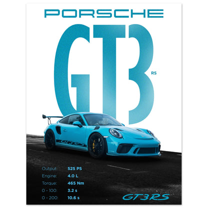 992 GT3 RS - Racecar Poster