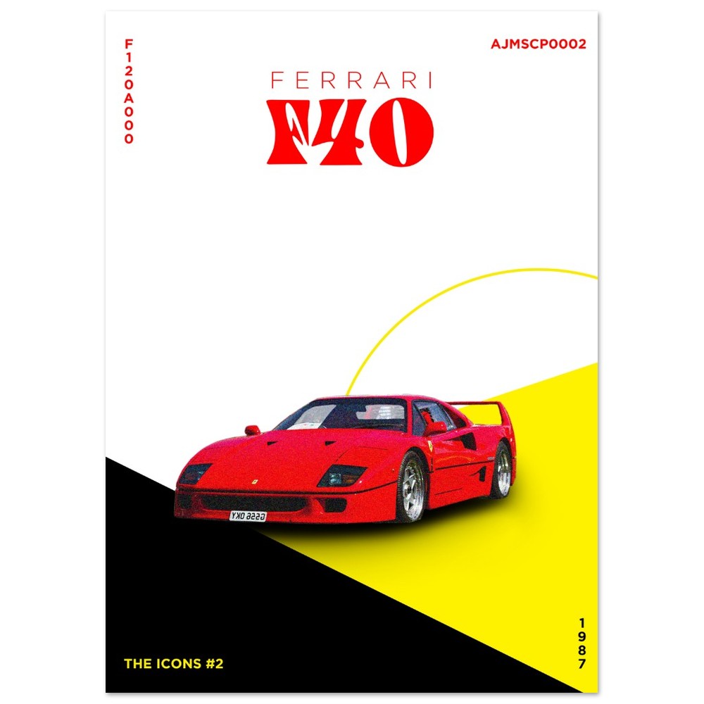 Ferrari F40 - Icon Series Poster